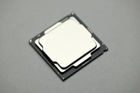 Central processing unit closeup computer part closeup 스톡 사진