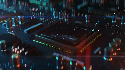 Central processing unit, computer processor, CPU, machine brain, technology Stock Footage 122247760