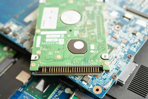 Central Processing Unit, CPU chip processor of computer mainboard, electron.. Stock Photos