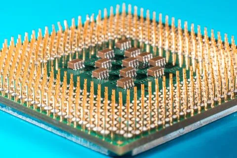 Central processing unit (CPU) closeup Stock Photos