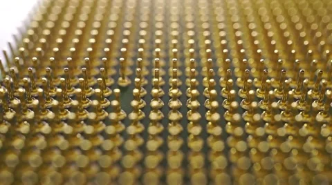 Central processing unit (CPU) of computer macro dolly shot Stock Footage 56262890