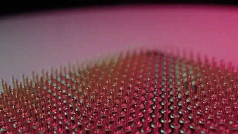 Central processing unit CPU of computer. Macro racking focus shot Stock Footage 157110378