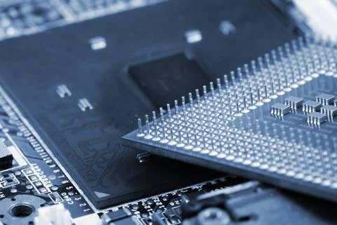 Central Processing Unit (CPU), The computer parts 스톡 사진