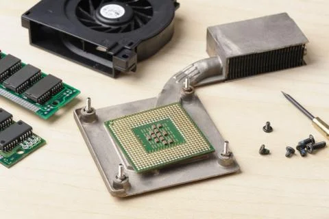 Central Processing Unit (CPU), The computer parts Stock Photos
