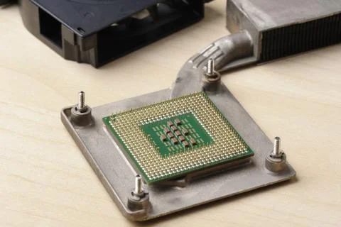 Central Processing Unit (CPU), The computer parts 스톡 사진