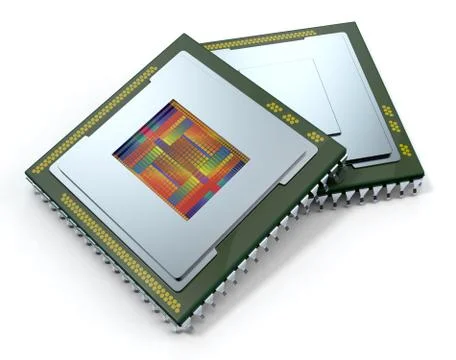 Central processing unit, cpu Illustrazione stock