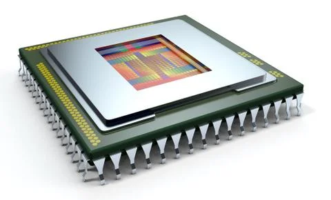 Central processing unit, cpu Stock Illustration