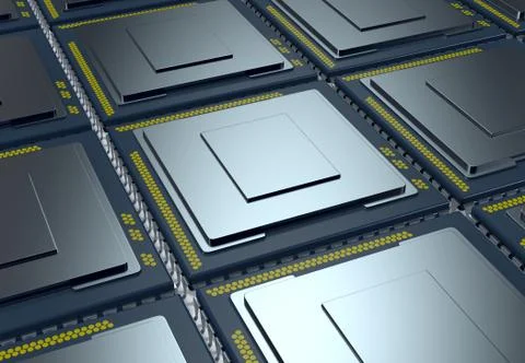 Central processing unit, cpu Stock Illustration