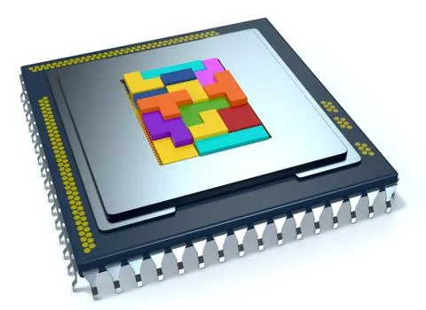 Central processing unit, cpu Stock Illustration