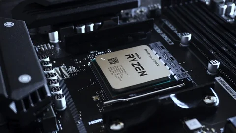 Central processing unit (CPU) inside com... | Stock Video | Pond5