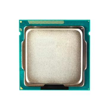 Central processing unit (cpu) isolated on white background Stock Photos