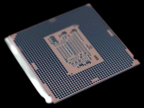 Central processing unit CPU microchip 스톡 사진