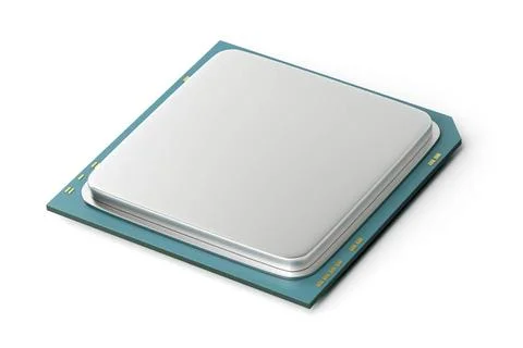 Central processing unit (CPU) Modern computer processor on white backgroun... Stock Photos