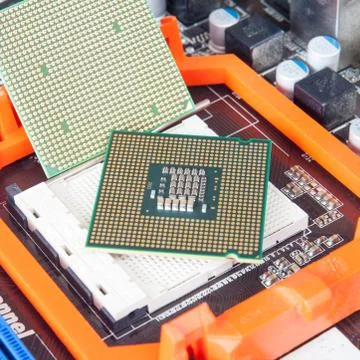 Central Processing Unit (CPU) 스톡 사진