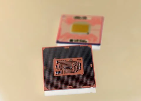 Central processing unit CPU processors microchip Illustrazione stock