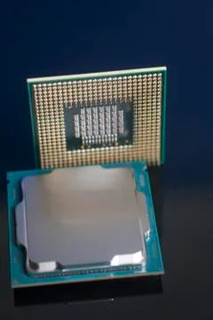 Central processing unit CPU processors microchip 스톡 사진
