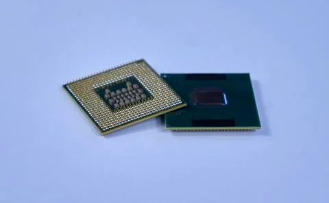 Central processing unit CPU processors microchip Stock Photos