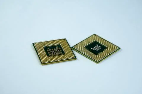 Central processing unit CPU processors microchip Stock Photos