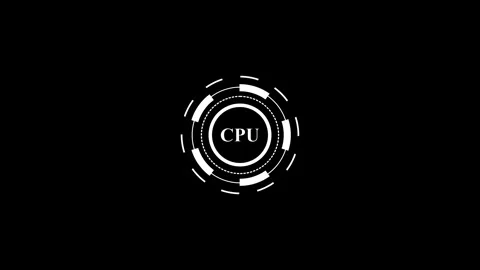 Central processing unit data analysis animated clip with circular hud eleme.. 動画素材 332722675