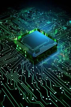 Central processing unit - digital computing concept - Generative AI Centra... Stock Photos