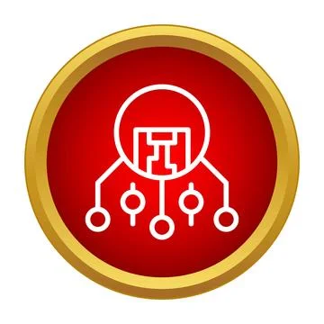 Central processing unit distributing connections to multiple devices 스톡 일러스트