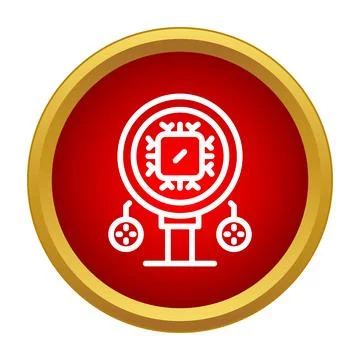 Central processing unit icon with circuit technology concept Stock Illustration