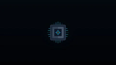 Central Processing Unit Icon Stock Footage 336477158
