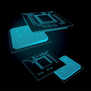 Central Processing Unit Illustrazione stock