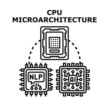 Central processing unit microarchitecture facilitating advanced computing con イラスト素材