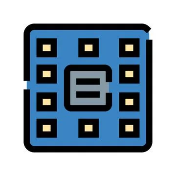 Central processing unit microchip technology concept illustration Ilustración de archivo