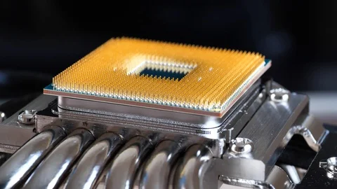 Central processing unit with processor cooling system Stock Footage 113149978