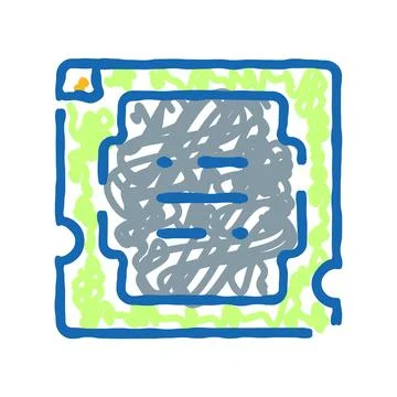 Central processing unit processor technology microchip icon concept Stock Illustration