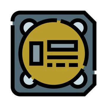 Central processing unit technology icon creating hardware concepts Stock Illustration