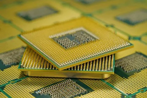 Central processing units for a personal computer, essential for computing tas Stockfoto's