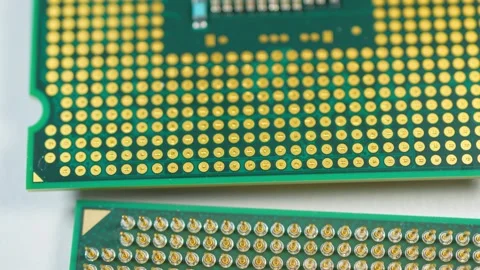 Central Processing Units used for Servers Computer Systems. CPU in pile clo.. 動画素材 336114812