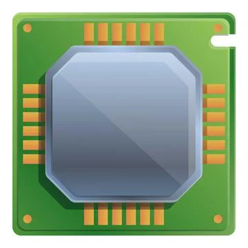 Central processor icon, cartoon style 스톡 일러스트