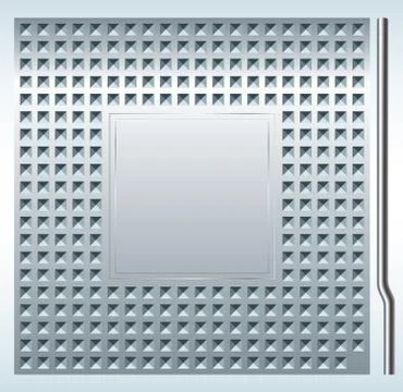 Central processor slot. may be used as text frame Illustrazione stock