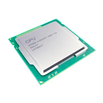 Central processor unit, CPU isolated on white. 3d illustration 스톡 일러스트