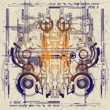 Central processor unit Stock Illustration