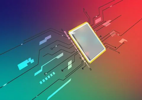 Central Processor Unit Stock Illustration