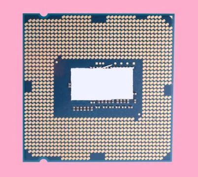 Central Processor unit isolated on pink background at dry sunny day 写真素材