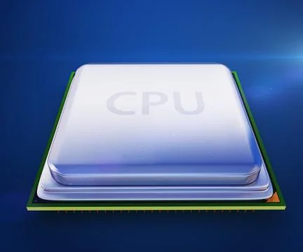 Central processor unit on mainboard イラスト素材