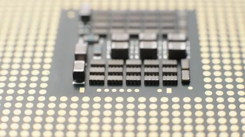 Central processor unit pins Stock Footage 165327638