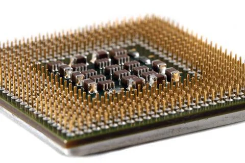 Central processor on white backgrounds 스톡 사진