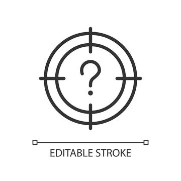 Central question linear icon Illustrazione stock