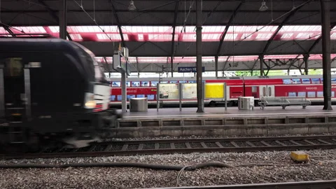 Central rail station Aachen Germany Stock-Footage 340399078