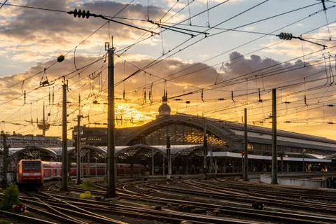 Central railway station of Cologne Stock Photos