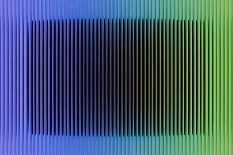 A central rectangle of dense black vertical lines framed by a corrugated gr.. Illustration