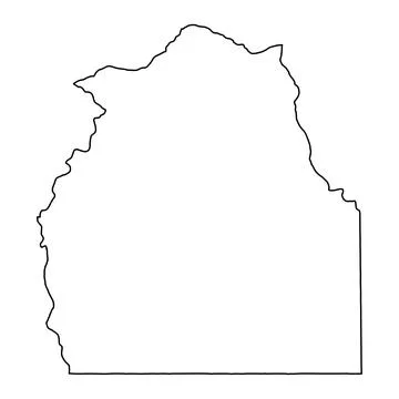 Central Region map, administrative division of Uganda. Vector illustration. Stock Illustration