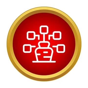 Central server distributing data to connected network nodes イラスト素材